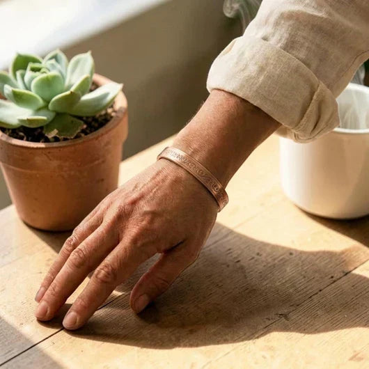 Clara's Ornate Copper Bracelet