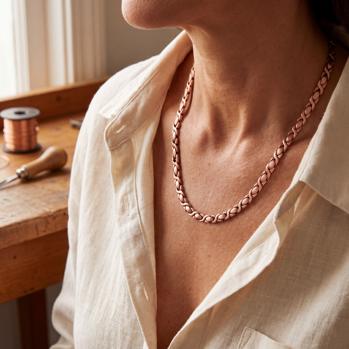 Clara's Cedar Copper Necklace