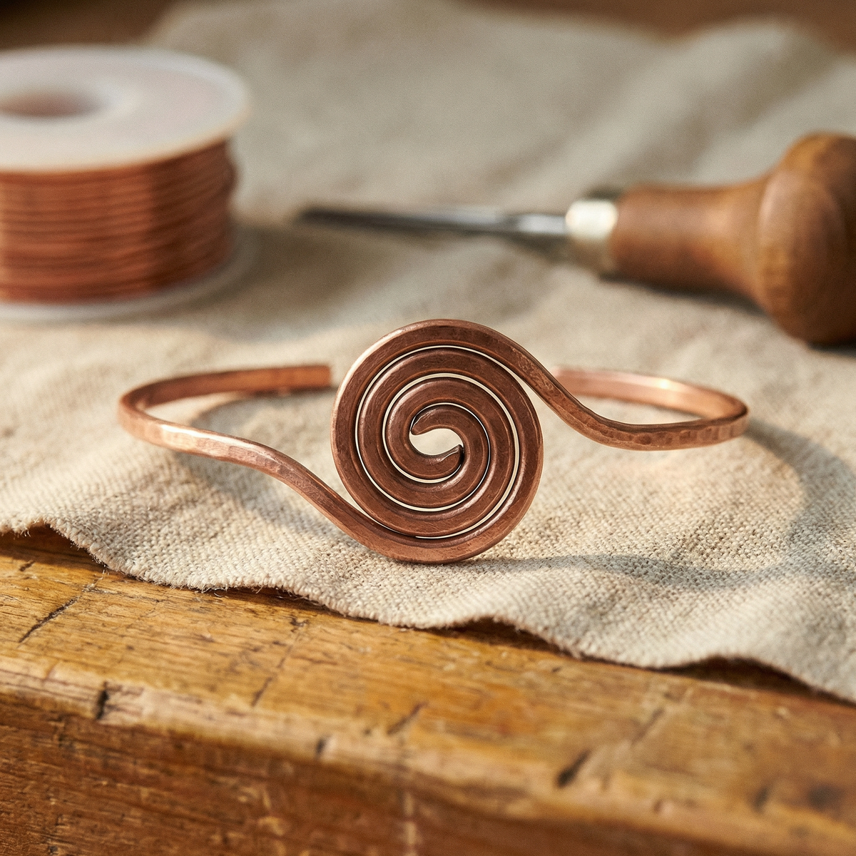 Clara's Coil Copper Anklet