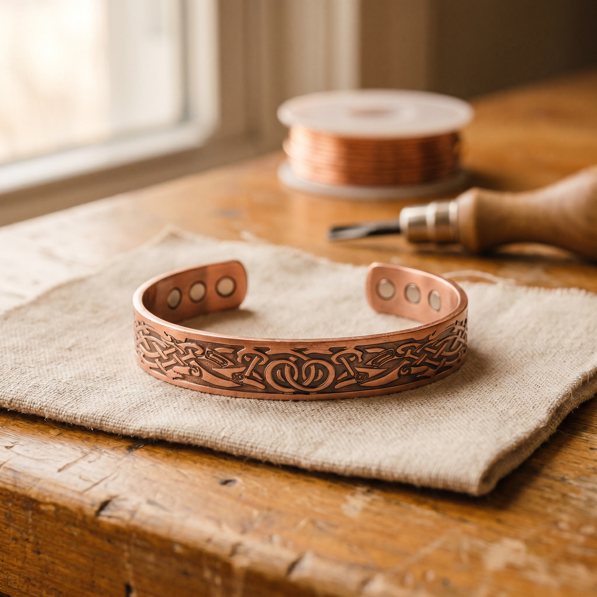 Clara's Moss Copper Bracelet