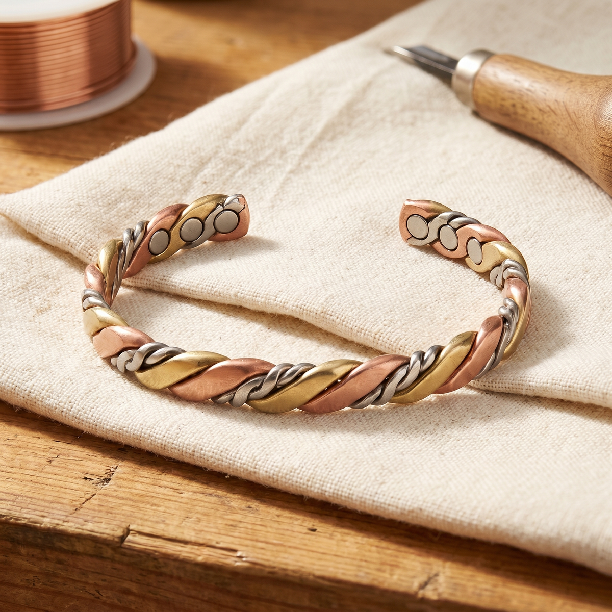 Clara's Stone Copper Bracelet