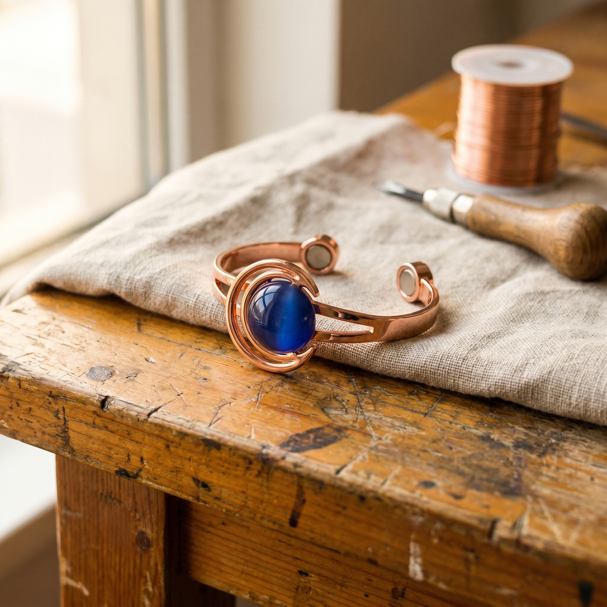 Clara's Sphere Copper Bracelet