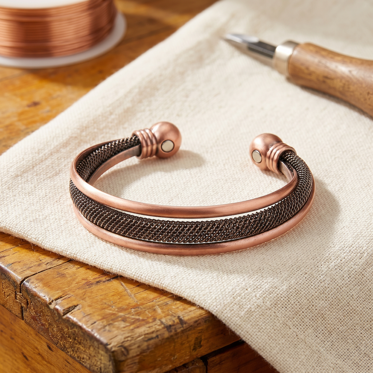 Clara's Cairn Copper Bracelet