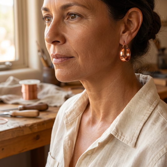 Clara's Dell Copper Earrings