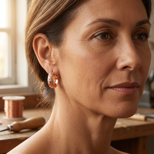 Clara's Dew Copper Earrings