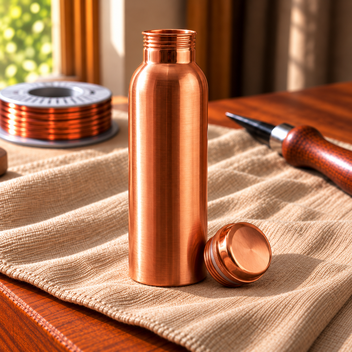 Clara's Elegant Pure Copper Water Bottle