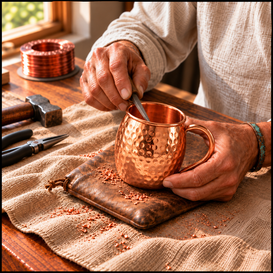 Clara's Elegant Copper Bottle – 900ml