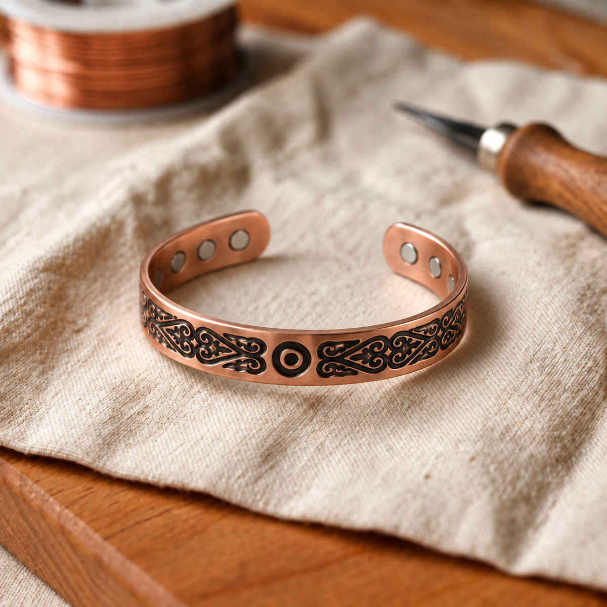 Clara's Verdigris Copper Bracelet