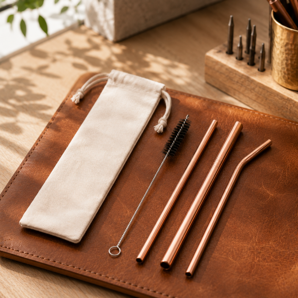 Clara's Copper Straw Set