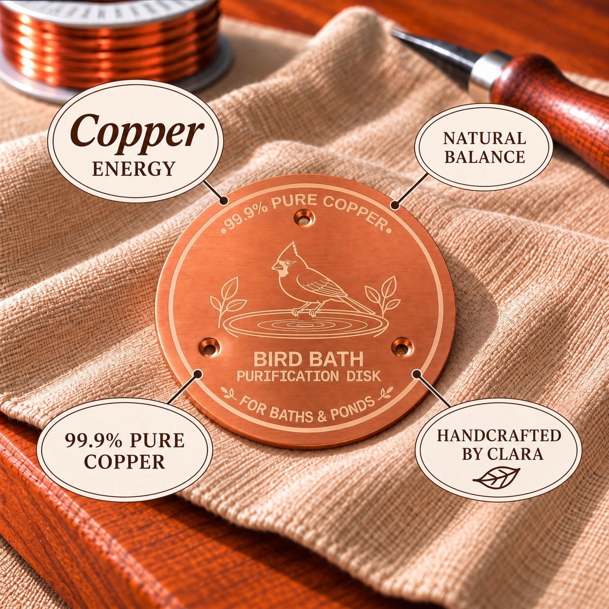 Clara's Disc 99.9% – Copper