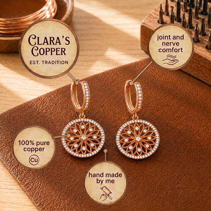 Clara's Mandala Copper Earrings