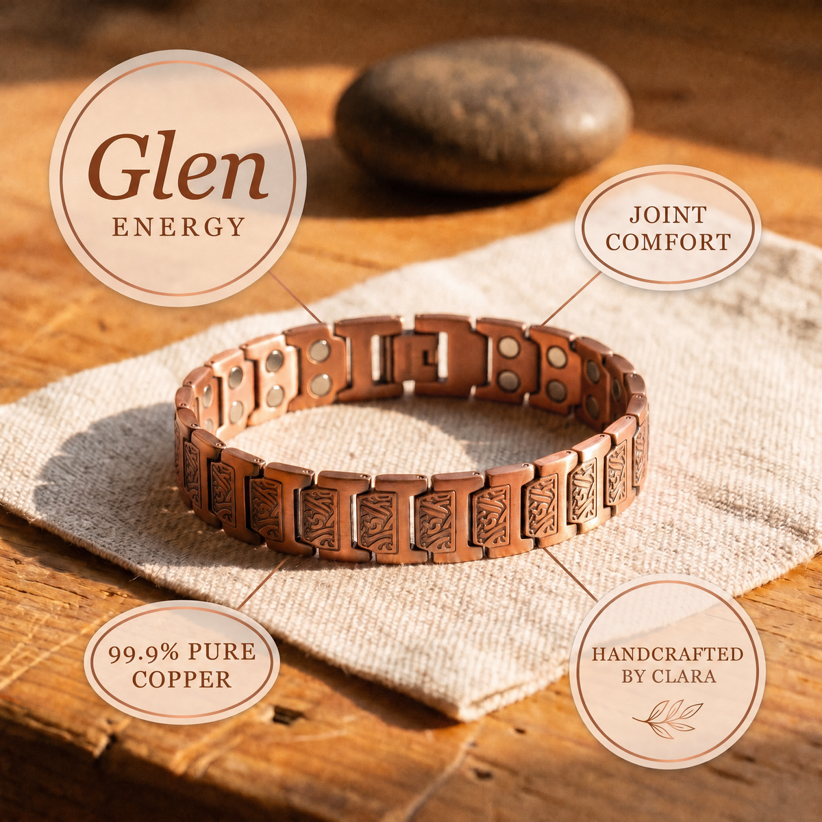 Clara's Glen Men's Copper Bracelet