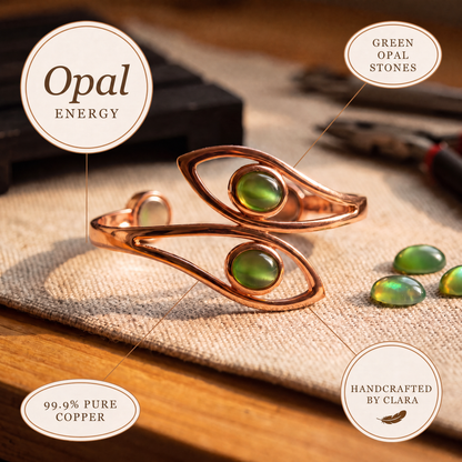Clara's Opal Copper Bracelet