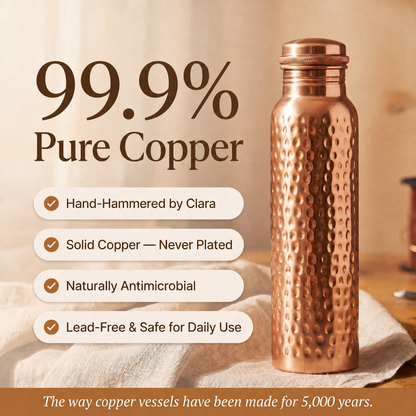 Clara's Pure Copper Water Bottle
