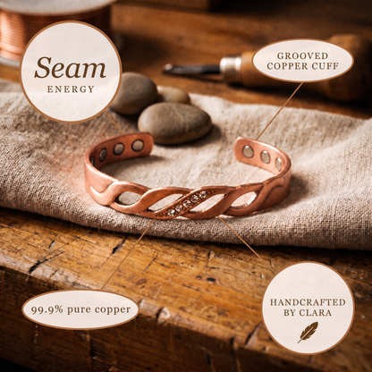 Clara's Seam Copper Bracelet