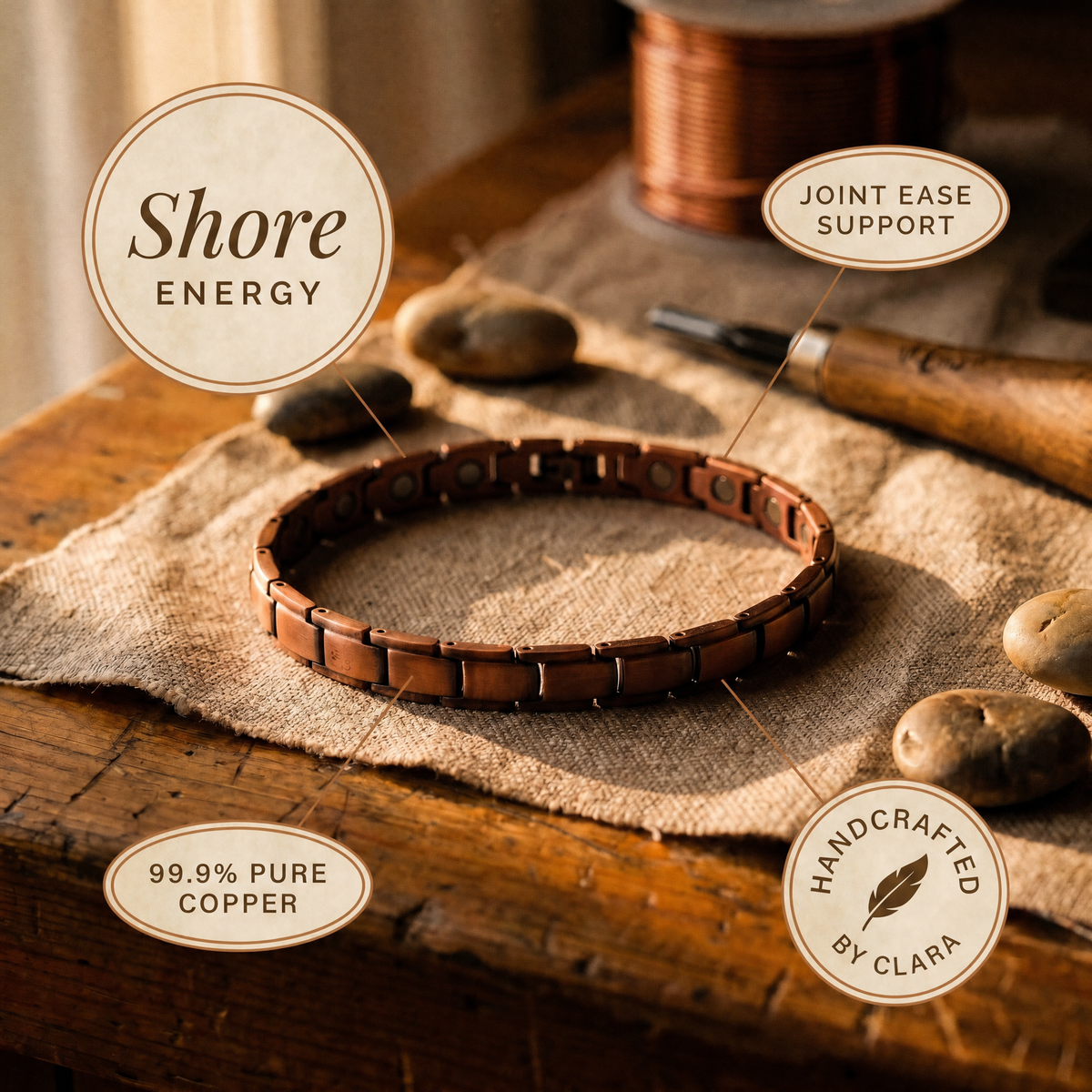 Clara's Shore Copper Anklet