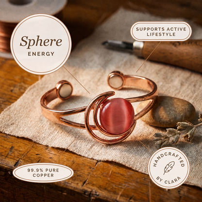 Clara's Sphere Pink Copper Bracelet