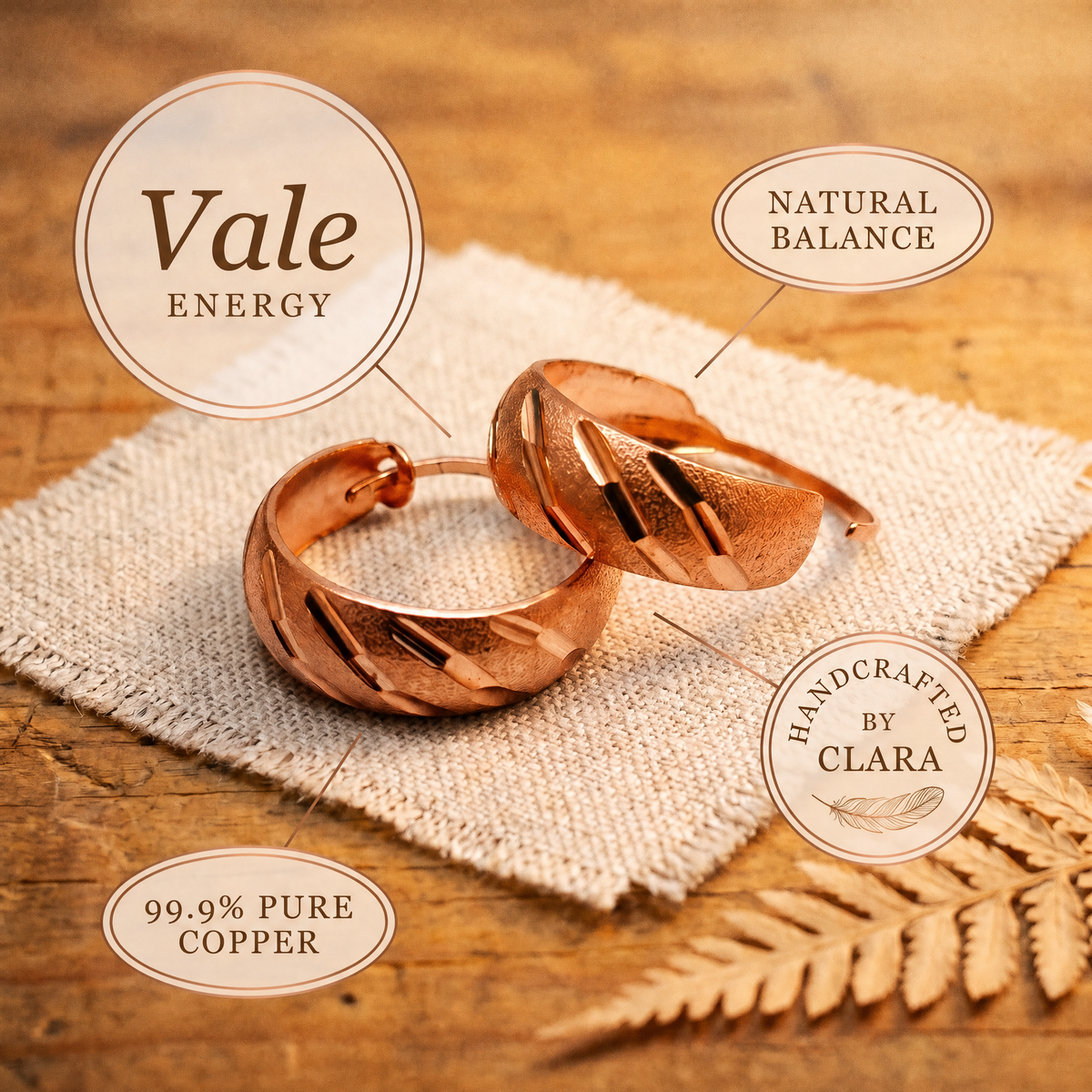 Clara's Vale Copper Earrings