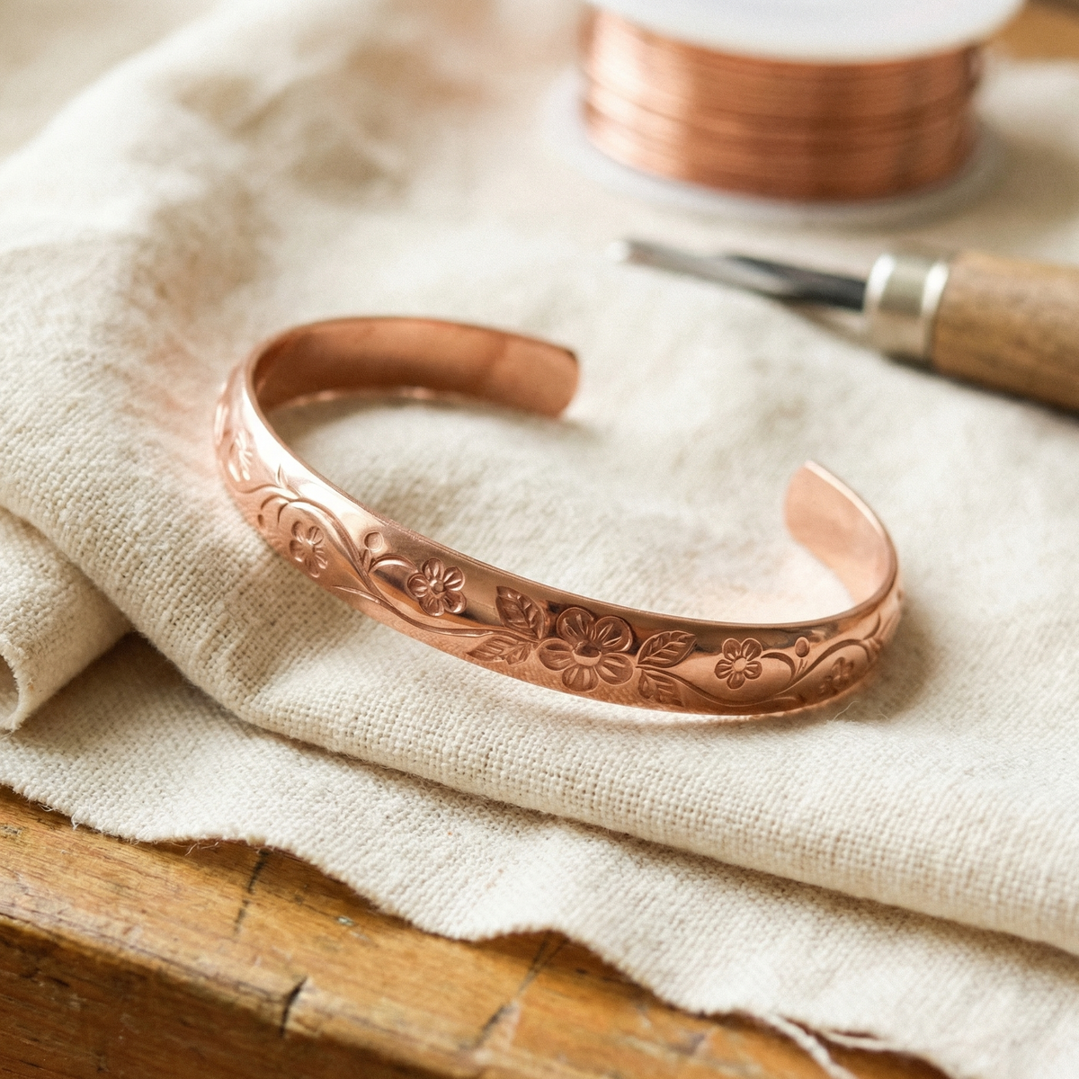 Clara's Bloom Copper Bracelet