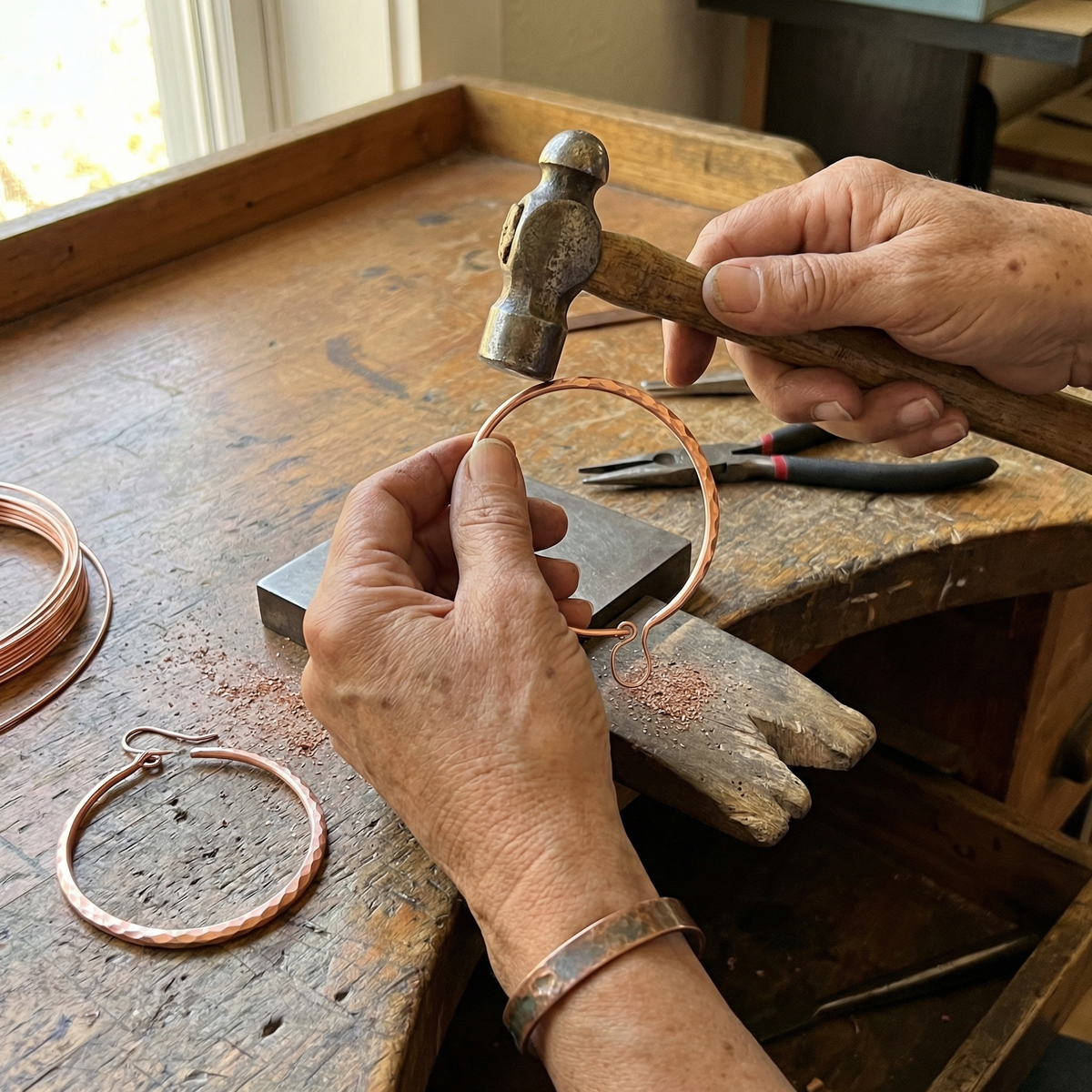 Clara's Willow Copper Earrings