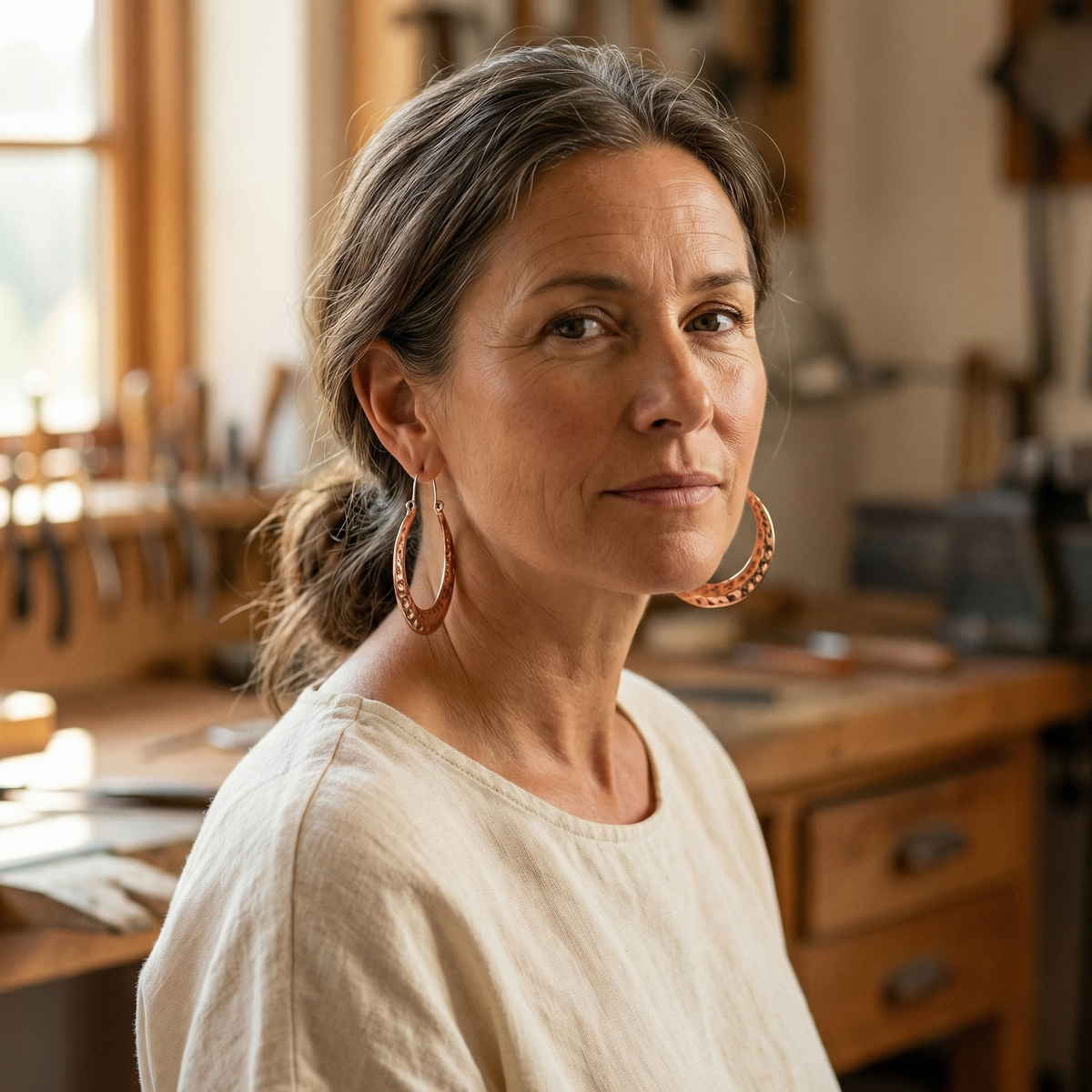 Clara's Ember Copper Earrings