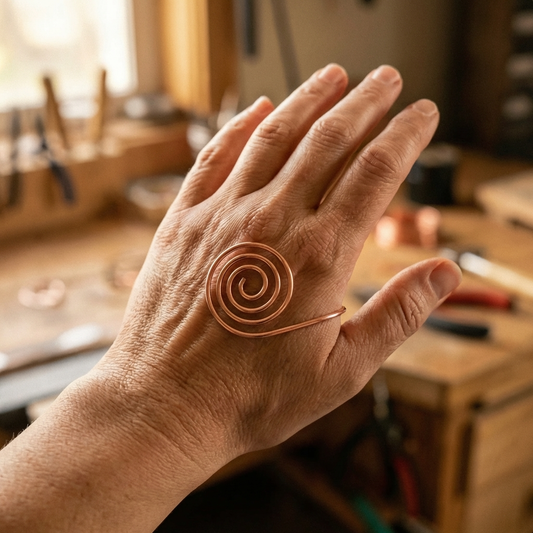 Clara's Flow Copper Hand Spiral