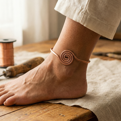 Clara's Coil Copper Anklet