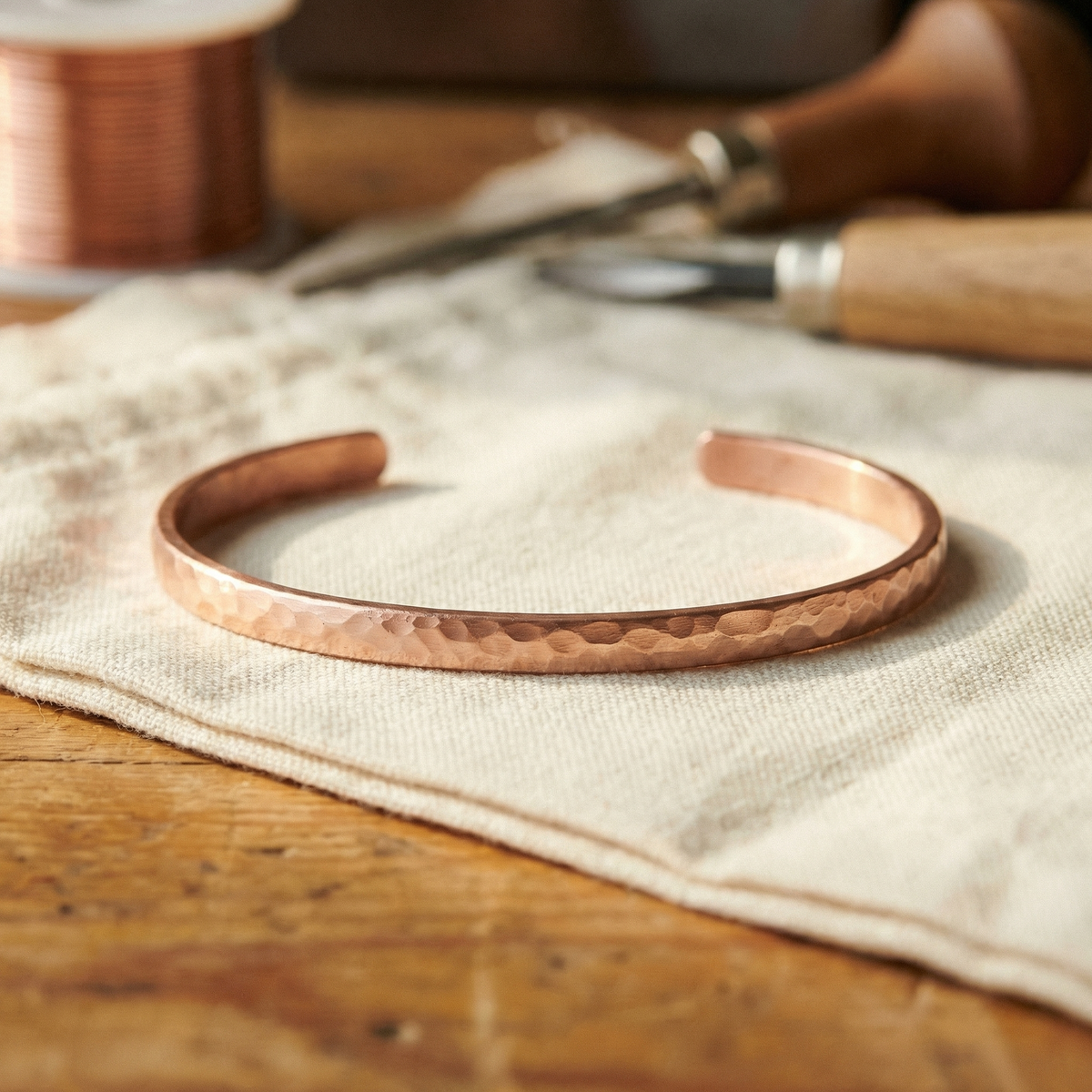 Clara's Sand Copper Anklet