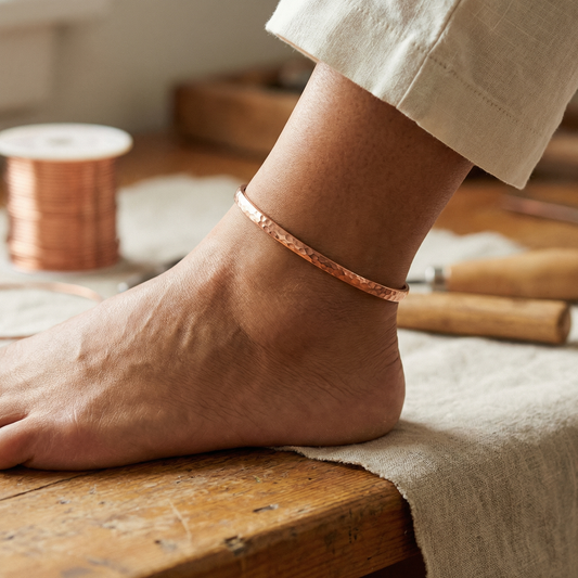 Clara's Sand Copper Anklet