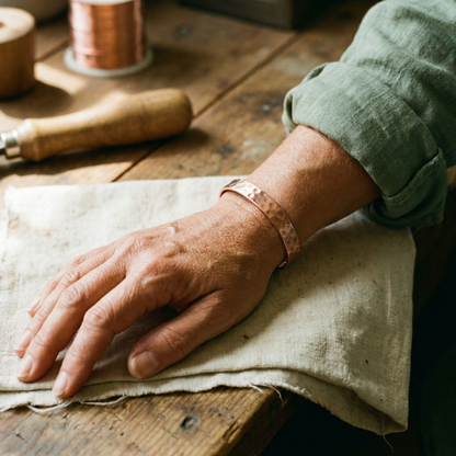 Clara's Lodestone Copper Bracelet