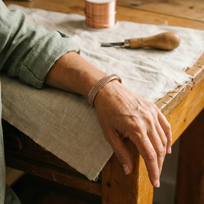 Clara's Wave Copper Bracelet