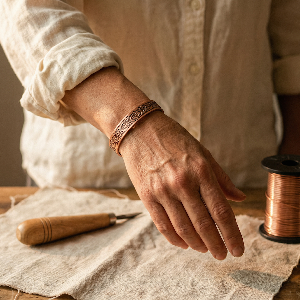 Clara's Moss Copper Bracelet