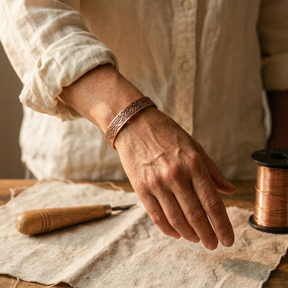 Clara's Moss Copper Bracelet