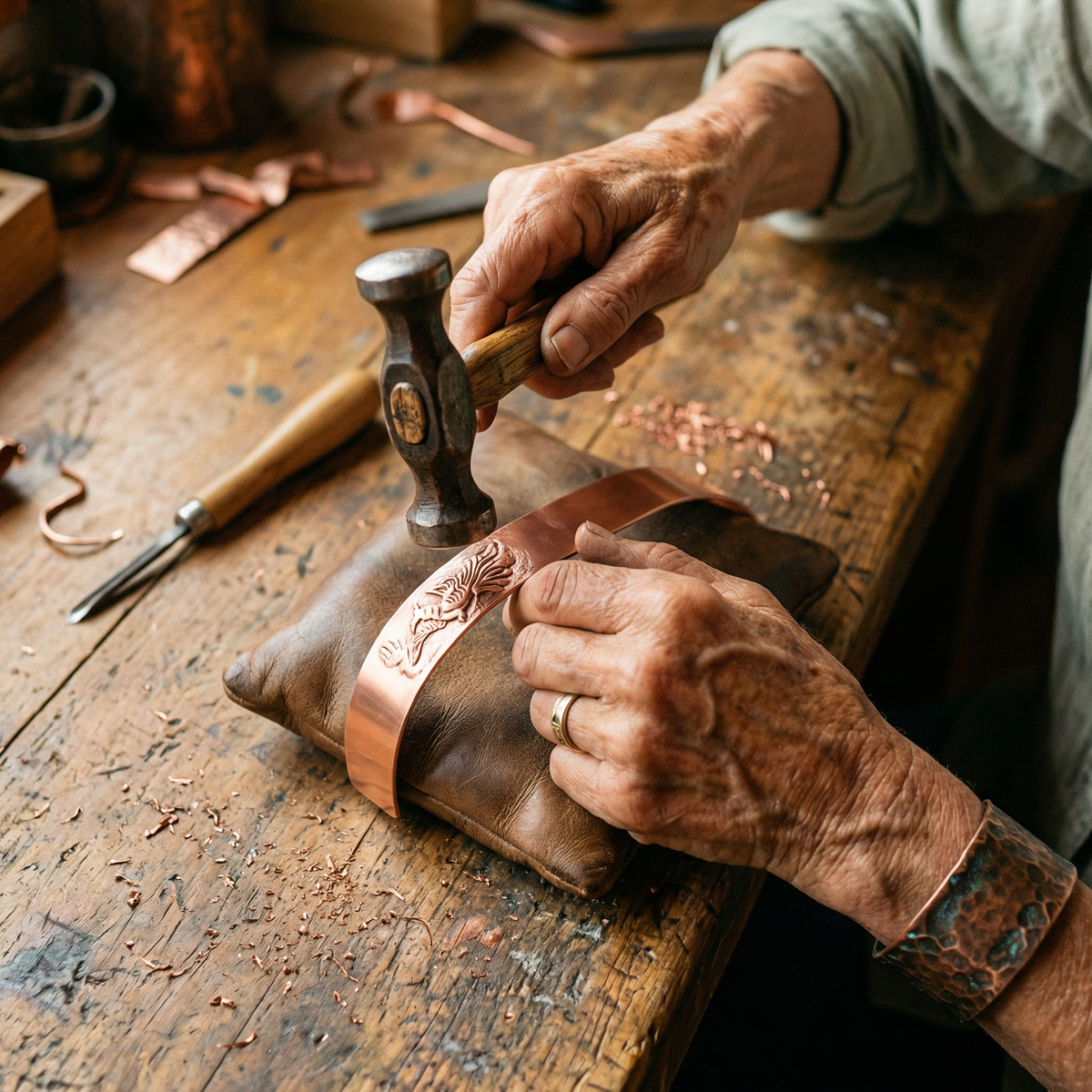 Clara's Loam Copper Bracelet