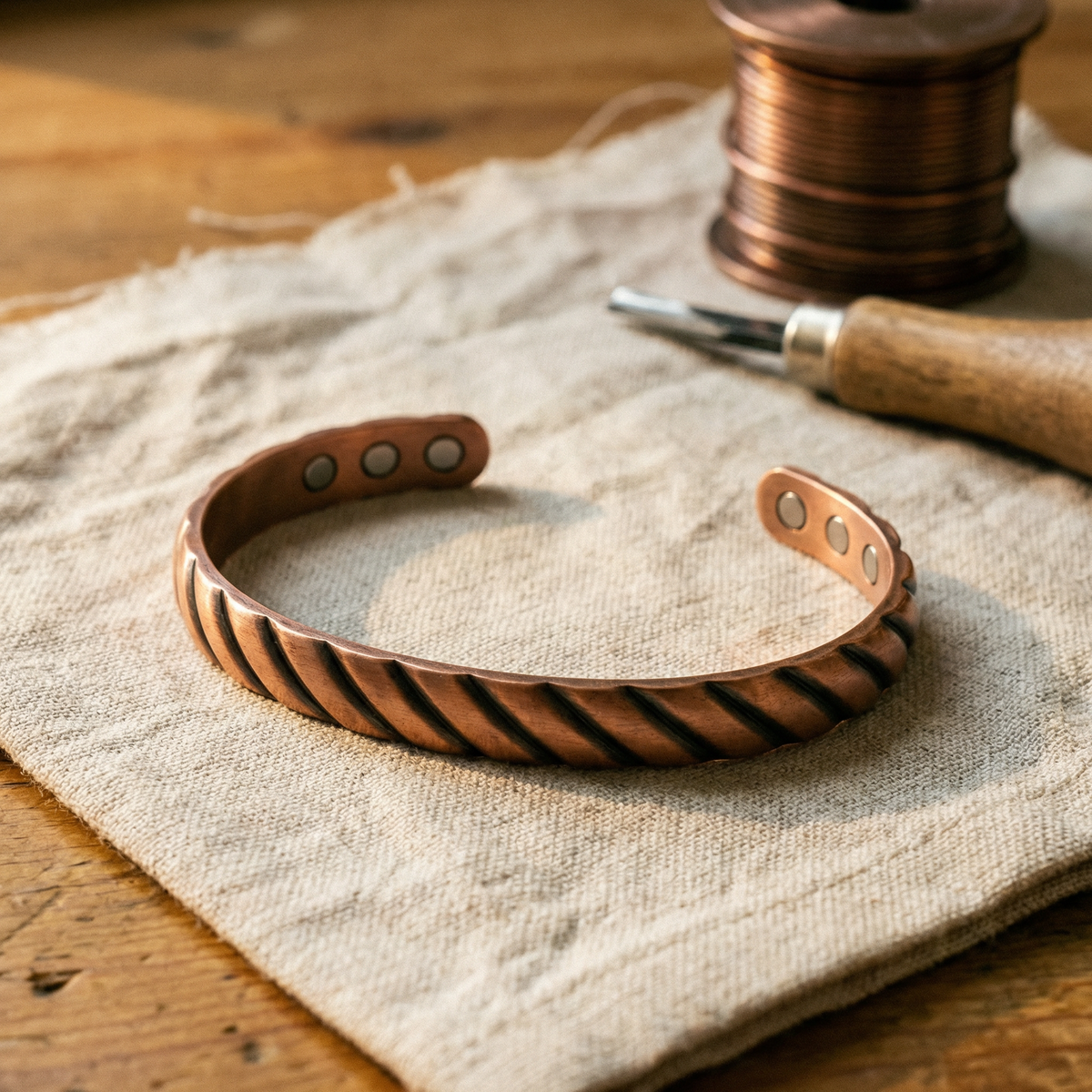 Clara's Thorn Copper Bracelet