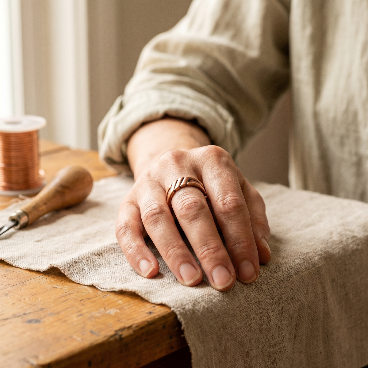 Clara's Peat Copper Ring