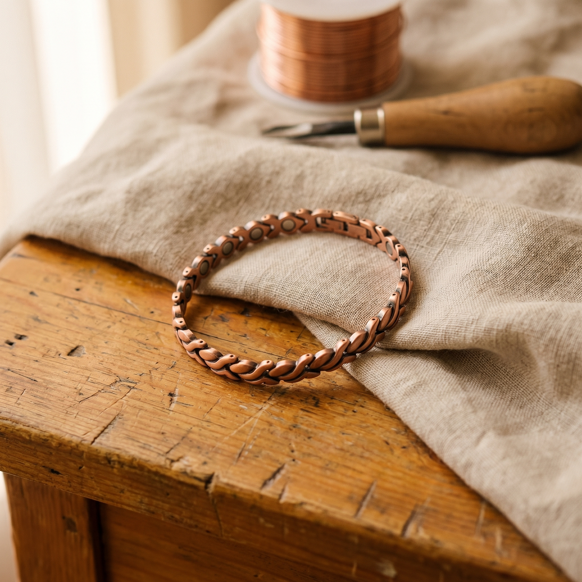 Clara's Dune Copper Anklet