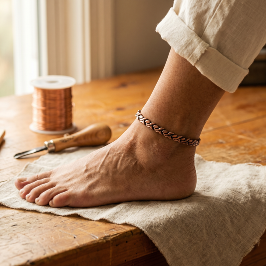 Clara's Dune Copper Anklet