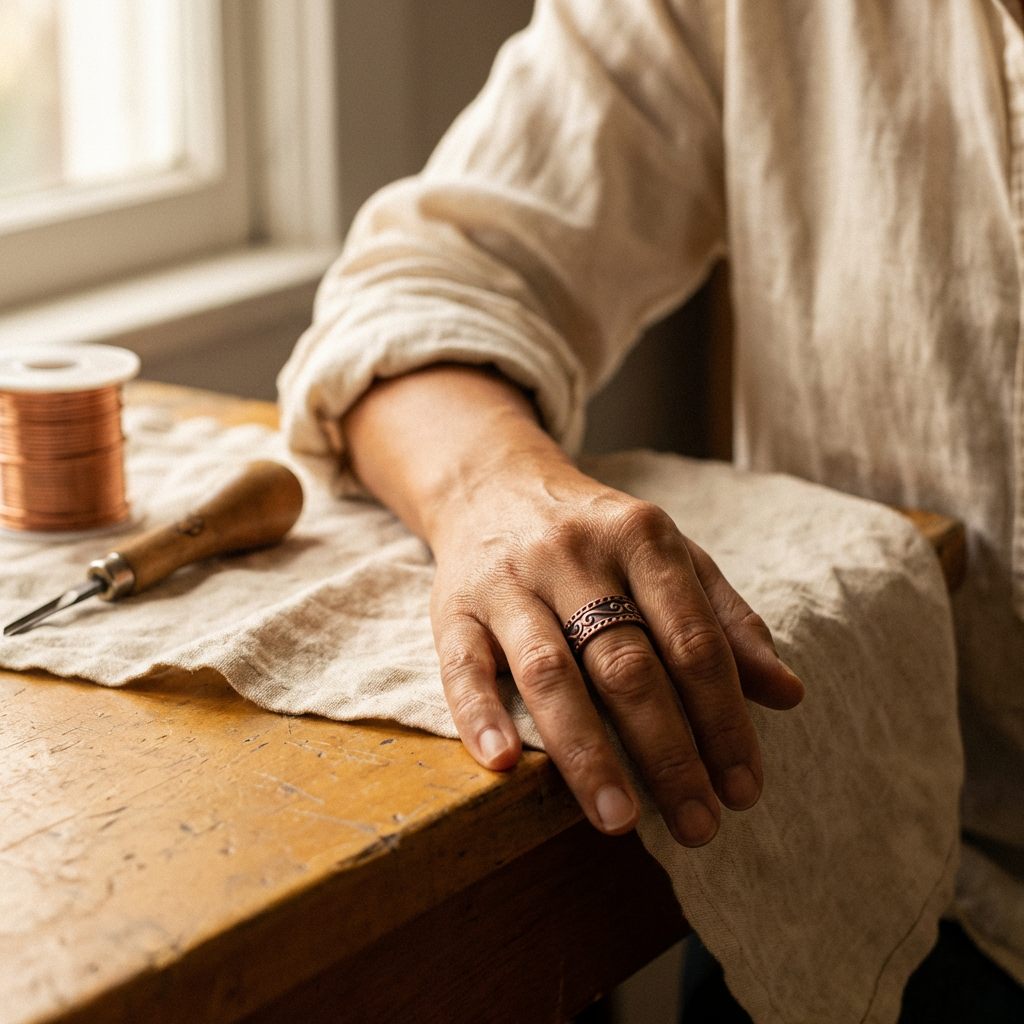 Clara's Fern Copper Ring