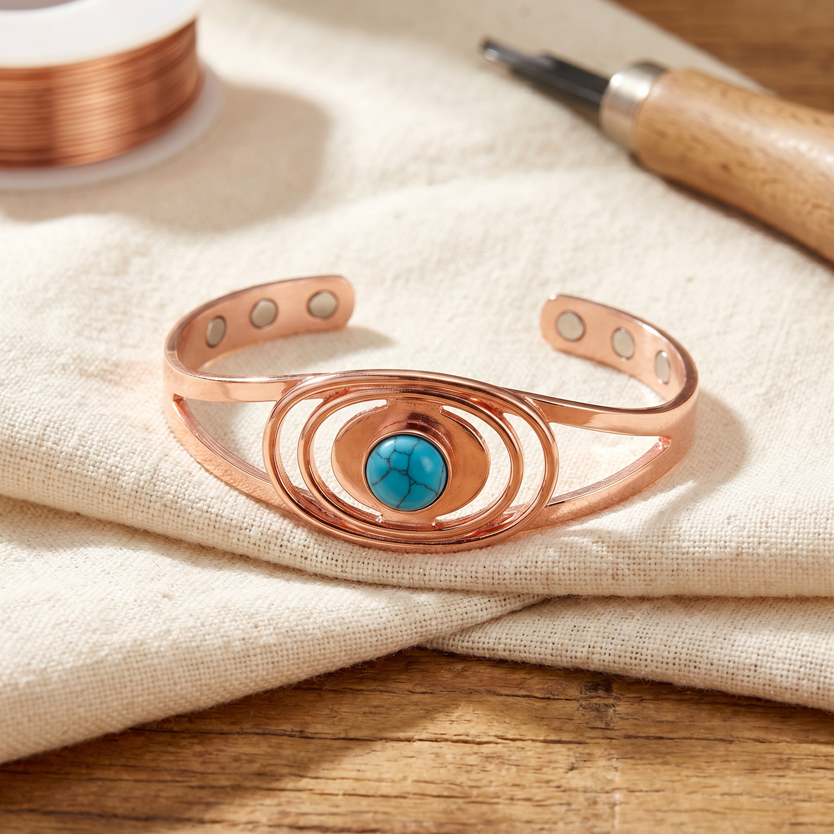 Clara's Sedge Copper Bracelet