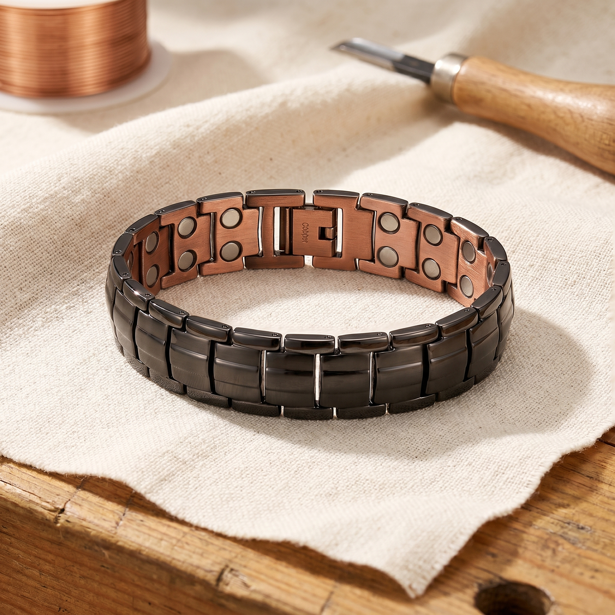Clara's Ochre Men's Copper Bracelet
