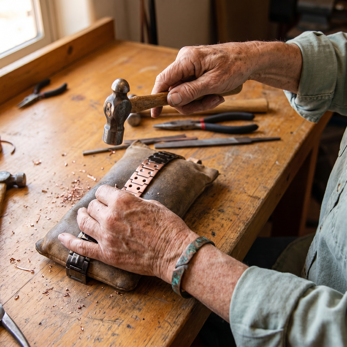 Clara's Ochre Men's  Copper Bracelet