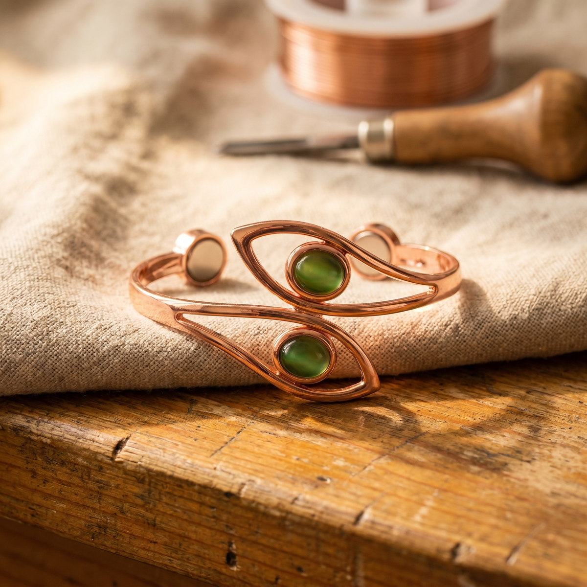 Clara's Opal Copper Bracelet