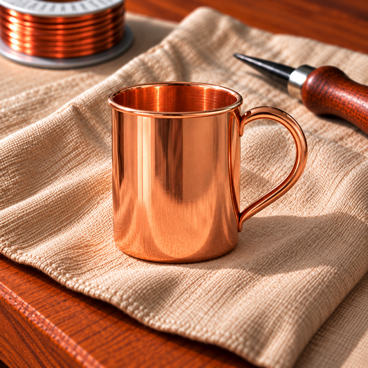 Clara's Hammered Copper Mule Mugs – 400ml Set of 2